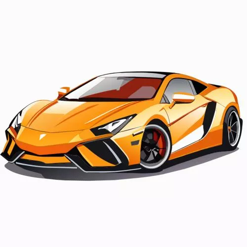 وکتور EPS تصویر برداری وکتور ماشین اسپرت 4k با پس زمینه سفید 26255