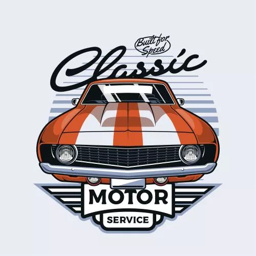 وکتور EPS ماشین از زاویه رو به رو 26303