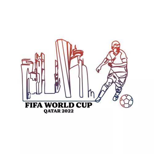 آرم جام جهانی فیفا قطر 2022 وکتور تلطیف شده و جدا شده از زمینه 21196