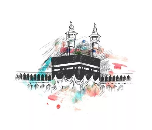 وکتور نقاشی خانه کعبه خانه خدا فایل EPS 21264