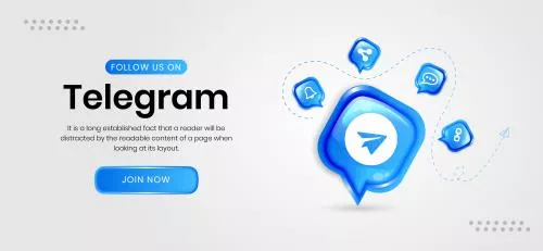 وکتور بنر تلگرام مناسب برای وبسایت فایل EPS لایه باز 21289