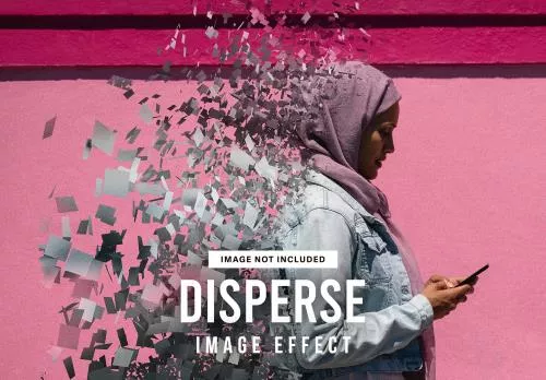 فایل PSD جلوه تصویر پوشش پلاستیکی اشکال 21391