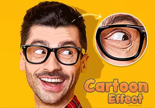 موکاپ افکت عکس کارتونی فایل PSD فتوشاپ 21394