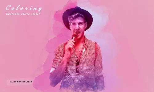 افکت فتوشاپی رایگان نقاشی آبرنگی فایل PSD لایه باز 21398