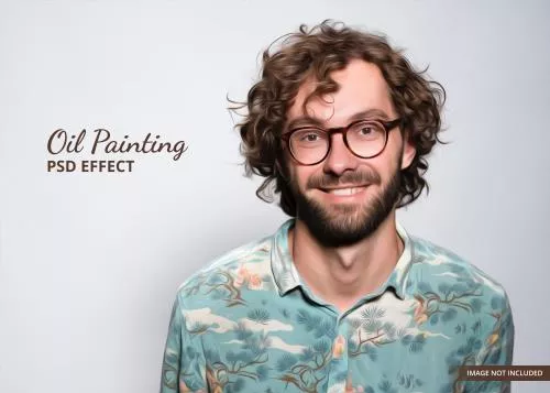 افکت فتوشاپ نقاشی رنگ روغن فایل PSD لایه باز 21408