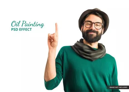 افکت فتوشاپ نقاشی رنگ روغن فایل PSD لایه باز 21410