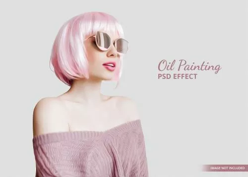 افکت فتوشاپ نقاشی رنگ روغن فایل PSD لایه باز 21411