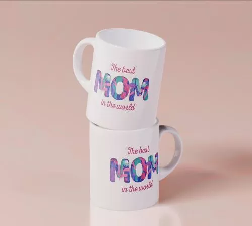 موکاپ psd ماگ و لیوان جهت نمایش لوگو با زمینه ساده 21441