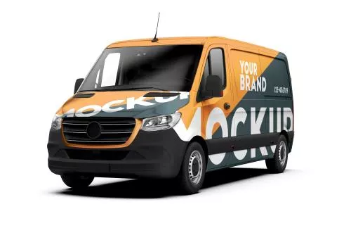 موکاپ رایگان ون فایل PSD لایه باز از نمای روبرو 21452