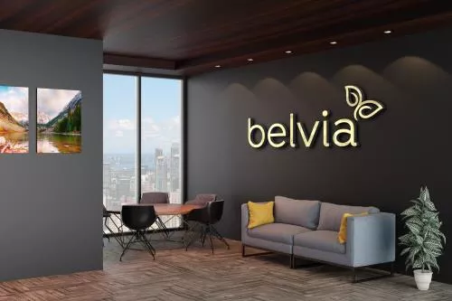 موکاپ لوگو و آرم روی دیوار شرکت فایل PSD لایه باز 21457