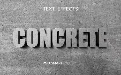 موکاپ افکت متن سیمانی فایل PSD فتوشاپ لایه باز 21470