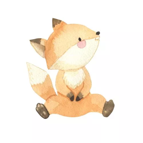 وکتور EPS تصویرسازی آبرنگ روباه برای کودکان 26439