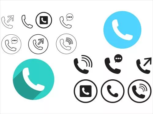وکتور EPS تصویر وکتور آیکون تماس تلفنی وکتور 30778