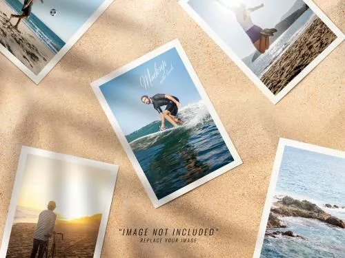 موکاپ PSD لایه باز چندین عکس به همراه سایه گیاه (عکس شامل فایل نیست) 21624