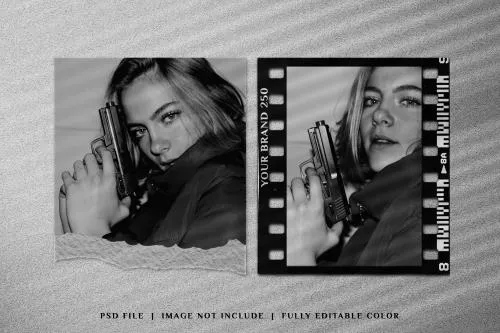 موکاپ PSD لایه باز2 عکس روی دیوار به همراه سایه(عکس شامل فایل نیست)  21627