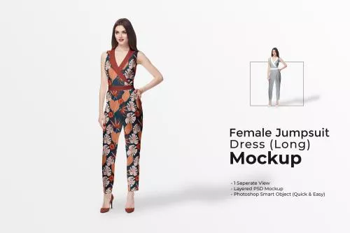 موکاپ لباس سرهمی زنانه مناسب برای مزون خانم ها فایل فایل Psd لایه باز	