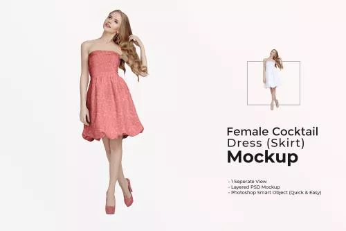 موکاپ لباس زنانه مناسب برای مزون خانم ها فایل فایل Psd لایه باز	