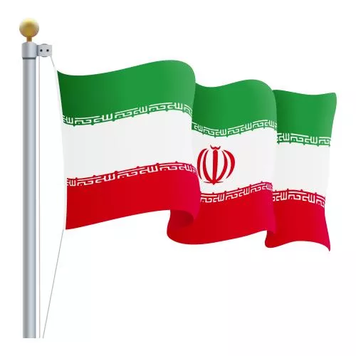 وکتور پرچم ایران در حال اهتزاز فایل EPS لایه باز 20959
