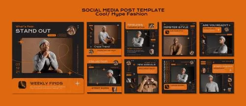 قالب آماده فتوشاپ پست اینستاگرم instagram جذاب مناسب برای فروشگاه های مد و پوشاک آقایان و بانوان ، مزون ها Psd لایه باز 20970