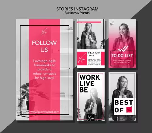 قالب رایگان فتوشاپ استوری اینستاگرام برای رویدادهای تجاری ، مد و پوشاک و مزون های بانوان و متن فایل Psd رایگان 20972