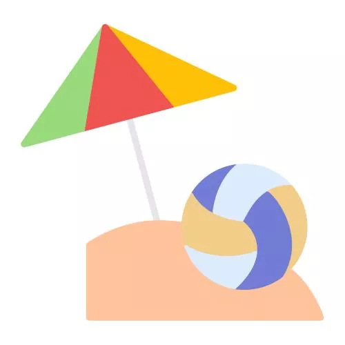 وکتور رایگان تصویرسازی والیبال ساحلی 26469