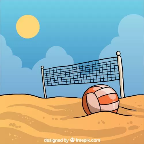 وکتور EPS و AI والیبال ساحلی به صورت رایگان 26470