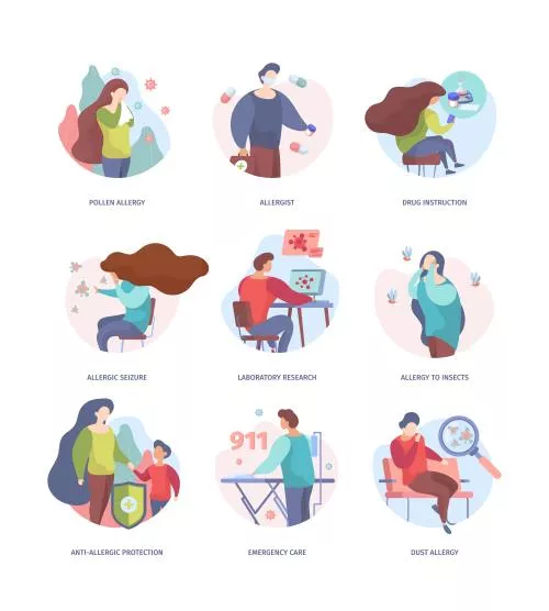وکتور EPS آلرژی - عطسه - مشکلات تنفسی - آلرژی فصلی و مشکلات پزشکی 26525