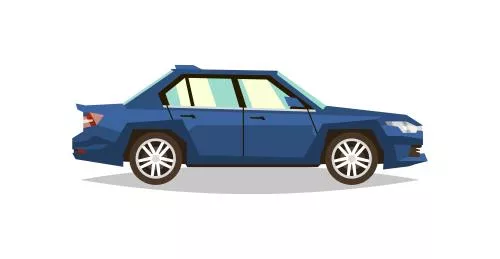 وکتور EPS لایه باز ماشین اسپرت به رنگ آبی نفتی 21093