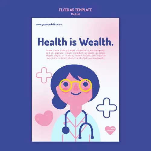 قالب بروشور پزشکی فایل PSD فتوشاپ 21096