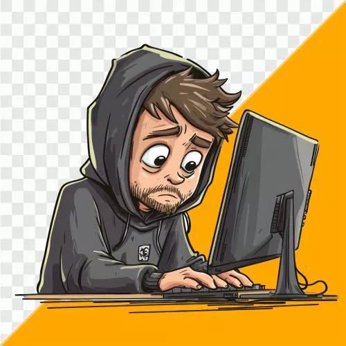 فایل PSD برنامه‌نویس خسته 29851