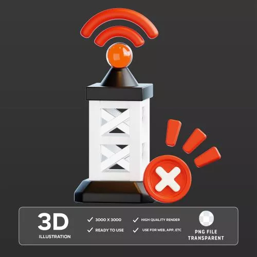 فایل PSD تصویر سه بعدی پی‌اس‌دی بدون سیگنال 29856