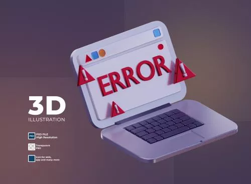 فایل PSD تعمیر خطای کامپیوتری سه بعدی 29870