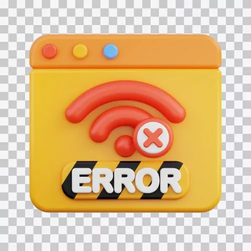 فایل PSD تصویرسازی سه بعدی خطای اینترنت 29877