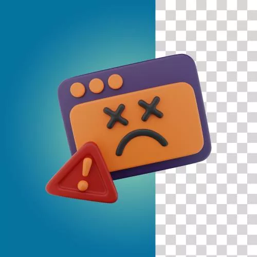 فایل PSD چهره غمگین دیجیتال با مثلث قرمز و مربع آبی 29881