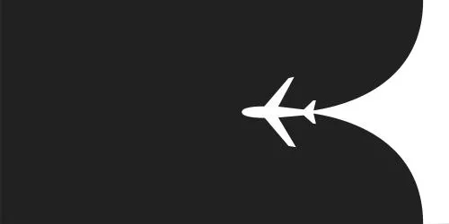 وکتور EPS لایه باز طرح گرافیکی هواپیما با پس زمینه مشکی 22011