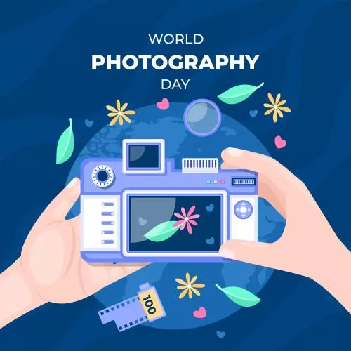 وکتور EPS و AI تصویرسازی تخت روز جهانی عکاسی 30931