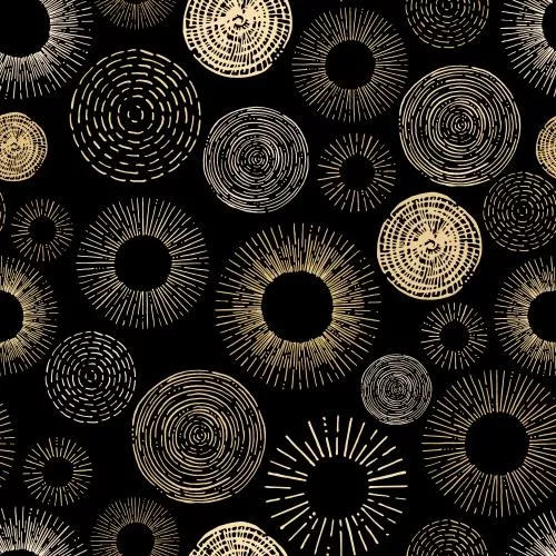وکتور لایه باز EPS پترن تکرار شونده شامل خطوط دایره ای با اندازه های مختلف با پس زمینه مشکی 22302