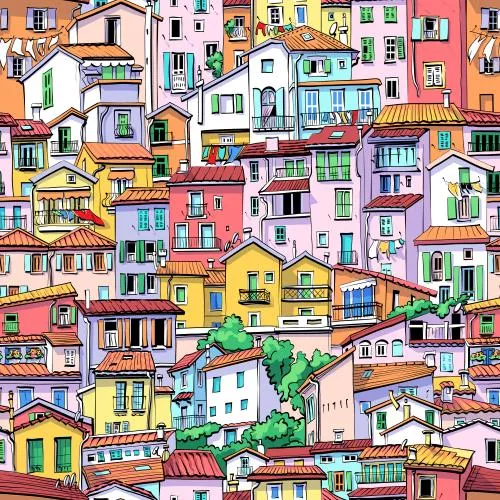 وکتور لایه باز EPS پترن شامل خانه های رنگی 22303