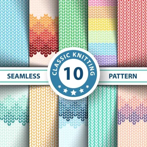 وکتور لایه باز EPS پترن تکرار شونده طرح بافتنی های رنگی 22307