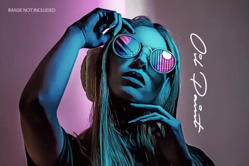 افکت فتوشاپ عکس نقاشی انتزاعی با رنگ روغن 21703