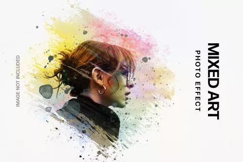 افکت عکس فتوشاپ آبرنگ هنری ترکیبی 21712