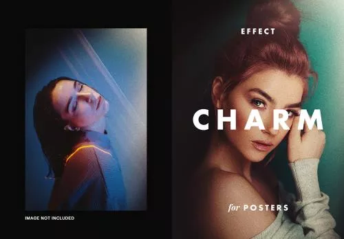 افکت فتوشاپ عکس با بافت نویز های رنگی مناسب برای پوستر فایل PSD لایه باز 21715