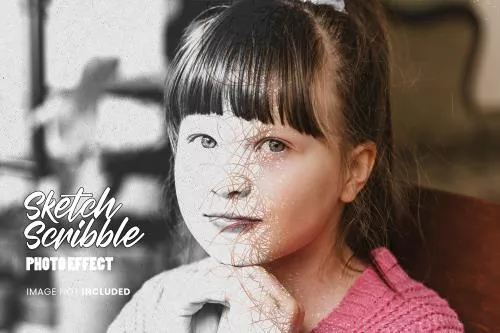 افکت فتوشاپ عکس خط خطی فایل PSD لایه باز 21719