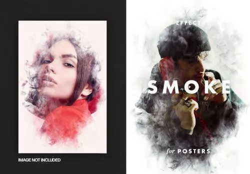 افکت فتوشاپ عکس پراکندگی دود فایل PSD لایه باز 21726