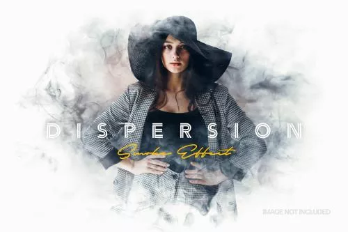 افکت فتوشاپ عکس شامل پراکندگی انفجار دود فایل PSD لایه باز 21730