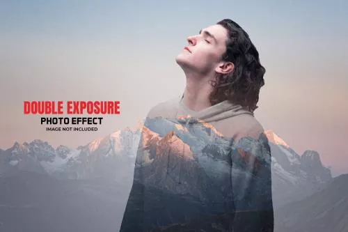 موکاپ افکت عکس چندگانه با نوردهی فایل PSD لایه باز 21747