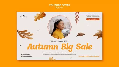 قالب فتوشاپ اسلایدر وبسایت پاییزی لایه باز به همراه برگ های زرد و قرمز و نارنجی پاییزی به همراه تم نارنجی فایل PSD لایه باز 21781