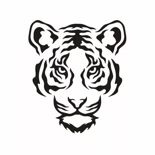 وکتور صورت ببر فایل EPS لایه باز 21851