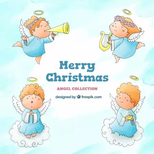 مجموعه وکتور های کودکانه فرشته فایل eps و ai لایه باز 21881