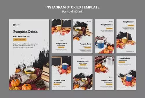 قالب استوری های اینستاگرام غذا و نوشیدنی فایل PSD لایه باز 21937